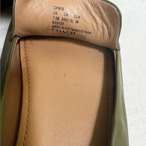 Coach Ronnie Loafer C Logo Leather Driving Shoes Slip On Minimalist Comfort Flat - Picture 10 of 16